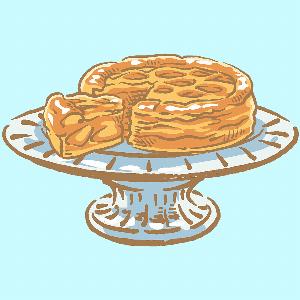 Illustrated apple pie