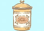 Illustrated yellow tea jar